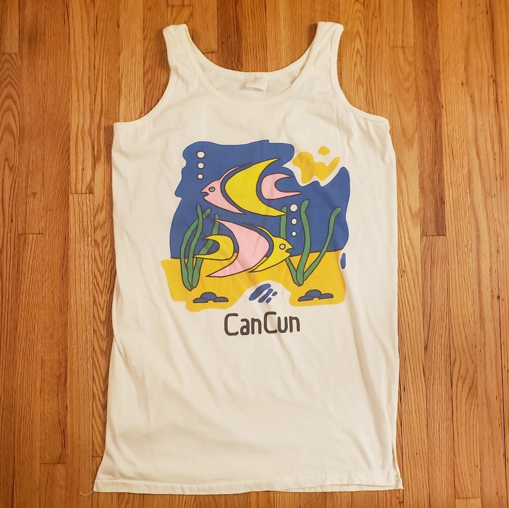 Vintage 80's Cancun Graphic Tank Top